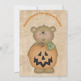 Feliz Halloween desde la gran tarjeta de oso Teddy