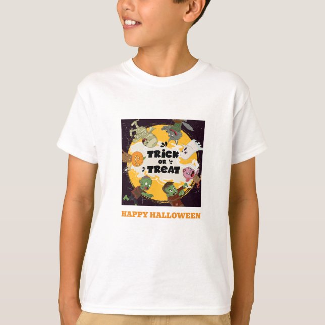 Feliz Halloween Diversión en camiseta (Anverso)