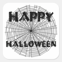 Feliz Halloween en Spider Pegatina de texto web