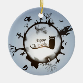 Feliz Halloween espeluznante ronda de ornamentos t