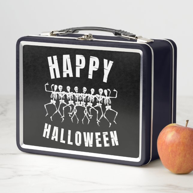 FELIZ HALLOWEEN ESQUELETOS BAILANDO (In situ)