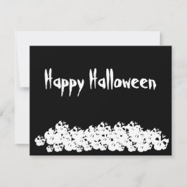 Feliz Halloween esqueletos divertidos de negro y b
