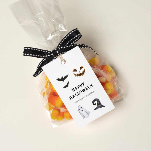 Feliz Halloween Favor Etiqueta Spooky Halloween Et (Subido por el creador)
