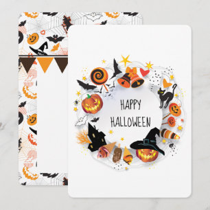 Feliz Halloween Festividad Moderna de Spooky y Cal