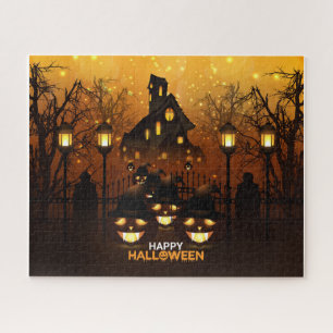 Feliz Halloween Hauned House Jigsaw Puzzle