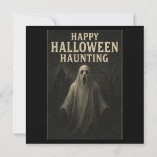 Feliz Halloween Haunting - Ghostly Invitación Card