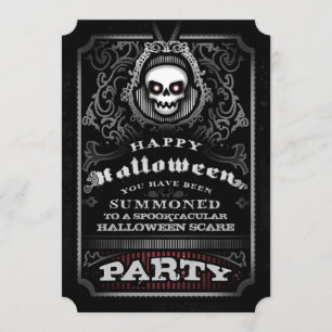 Feliz Halloween Invitación de Fiesta gótico - Crán