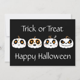 Feliz Halloween Jack-O-Lanterns Tarjeta de vacacio