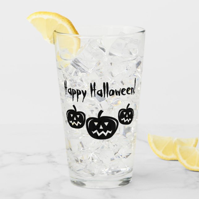 Feliz Halloween jack o vaso de bebida (Anverso (hielo))