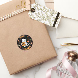 Feliz Halloween Mamá caminando con pegatina de cal