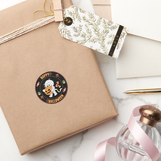 Feliz Halloween Mamá caminando con pegatina de cal (Subido por el creador)