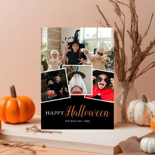 Feliz Halloween moderna tarjeta de festividad de f