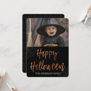 Feliz Halloween - moderna tarjeta de fotos de Hall