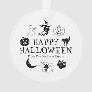 Feliz Halloween nombre personalizado decoración e