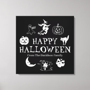 Feliz Halloween nombre personalizado decoración es