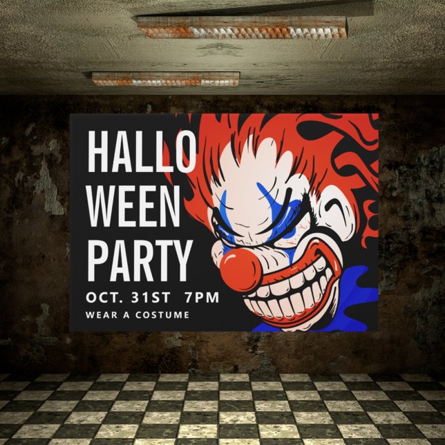Feliz Halloween | Payaso temeroso de la invitación (Subido por el creador)