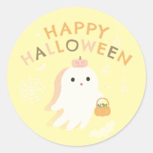 Feliz Halloween Pegatina Redonda Clásica