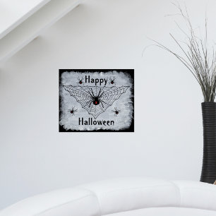 Feliz Halloween Póster de Araña Viuda Negra Telara