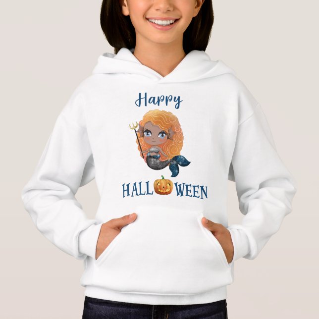 Feliz Halloween pullover hoodie Mermaid pullover (Anverso)