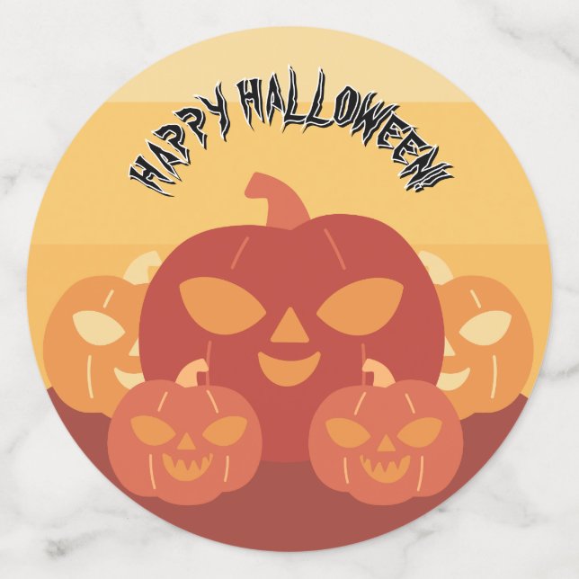 ¡Feliz Halloween! Pumpkins Table Confetti (Reverso grande)