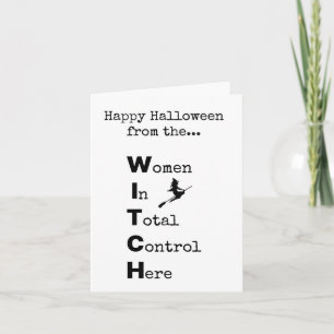 Feliz Halloween, Sarcástica, Tarjeta de Brujas