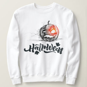 Feliz Halloween Scary Calabaza Cara Sudadera