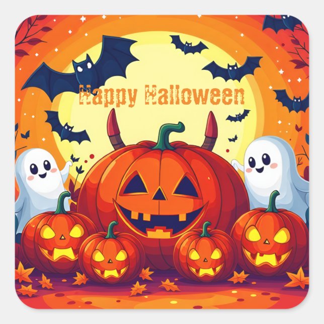 Feliz Halloween Serie 8 - Pegatinas de Halloween (Anverso)