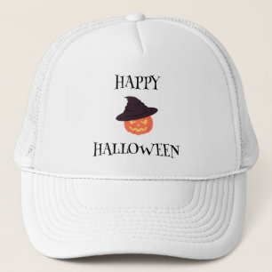 Feliz Halloween Sombrero de Camión de Calabaza - N