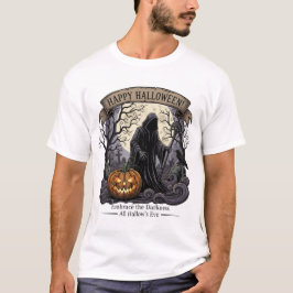 Feliz Halloween" Sombrerosas camisetas coincidente