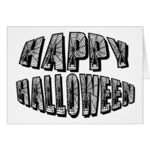 Feliz Halloween Spiders & Spider Web Card