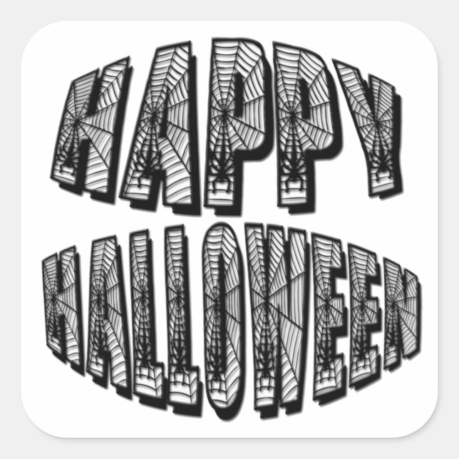 Feliz Halloween Spiders y Spider Pegatina web (Anverso)