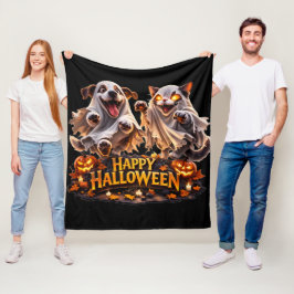 Feliz Halloween suave y acogedor forro polar