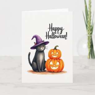 Feliz Halloween Tarjeta de Animal Oscuro