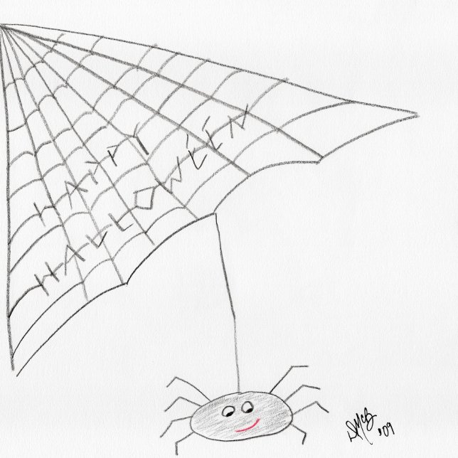 Feliz Halloween - Tarjeta de Araña (Subido por el creador)
