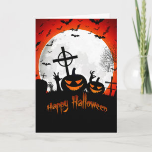 Feliz Halloween Tarjeta de cementerio