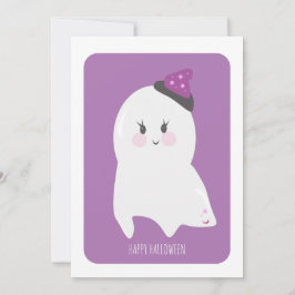 Feliz Halloween Tarjeta de Fantasma Lindo