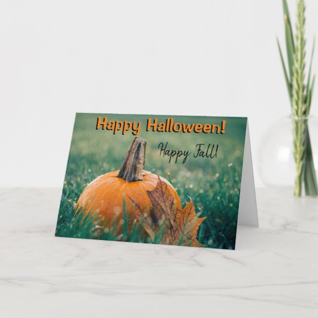Feliz Halloween Tarjeta de Feliz Otoño (Anverso)