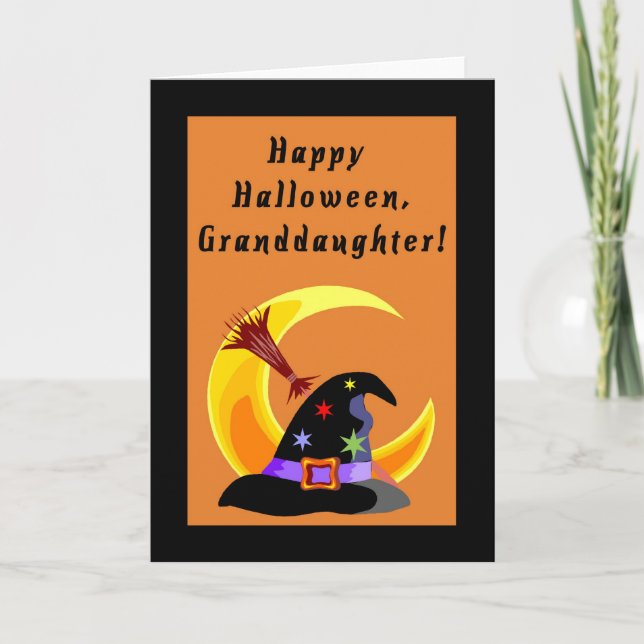 Feliz Halloween, tarjeta de la nieta (Anverso)