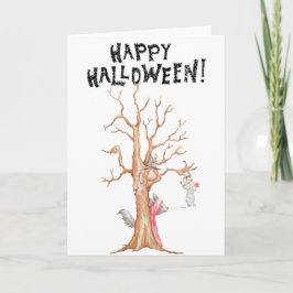 Feliz Halloween: Tarjeta de saludo a los animales