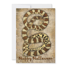 Feliz Halloween Tarjeta de Serpiente Macabra
