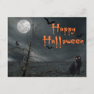 Feliz Halloween Tarjeta postal de murciélagos