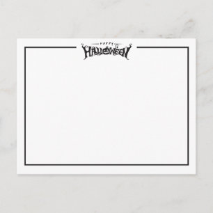 feliz halloween tarjeta postal sencilla