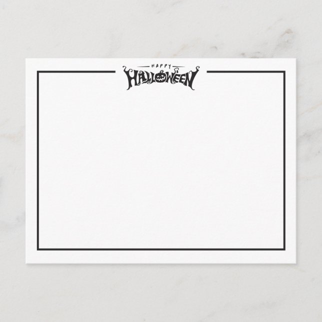 feliz halloween tarjeta postal sencilla (Anverso)