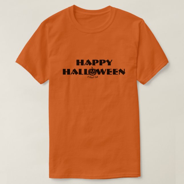 Feliz Halloween - Una camiseta del señor P (Diseño del anverso)