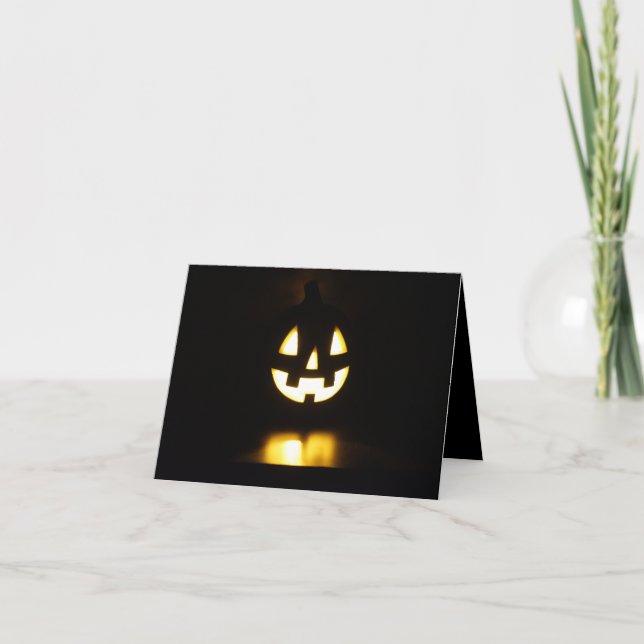 ¡Feliz Halloween! una tarjeta de saludo de feriado (Anverso)