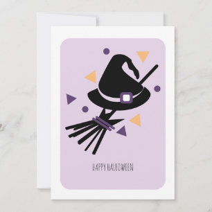 Feliz Halloween Witch Gorra Confetti Card
