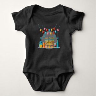 Feliz Hanukkah Bebé Bodysuit Jersey