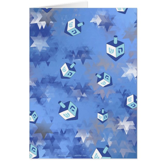 Feliz Hanukkah cayendo estrellas y sueños (Frente)