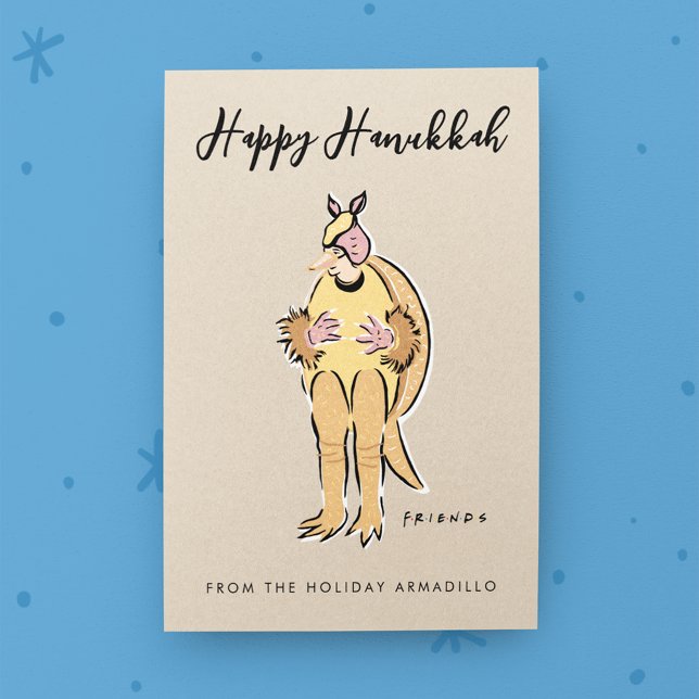 Feliz Hanukkah del Armadillo de Navidad (Postcard on table)