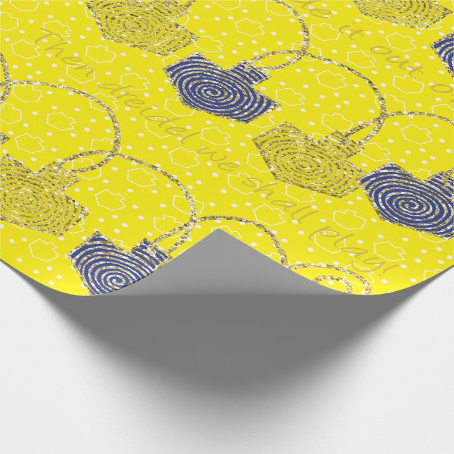 "Feliz Hanukkah Dreidel PinUCES" Papel de ajuste (Esquina)